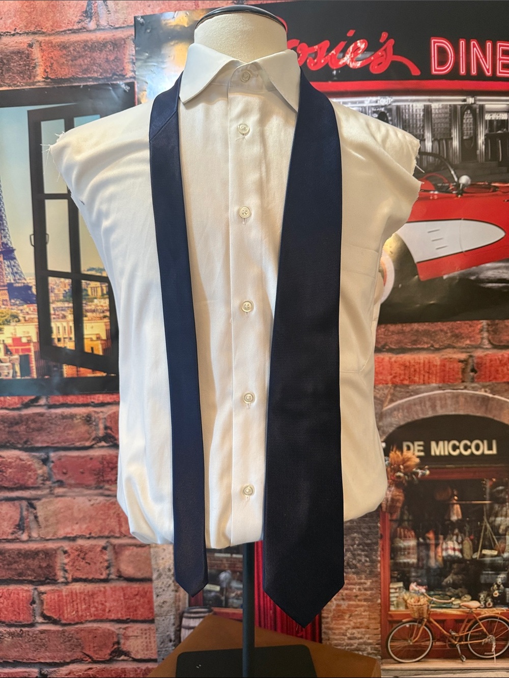 Nautica Men's Navy Solid Silk Tie